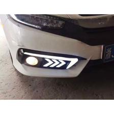 New Style LED DRL Fog Light Covers For Honda Civic 2016 - 2019
