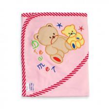 Little Star Baby Wrapping Sheet Bear Pink