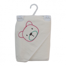 Baby Towel Blanket Bear White