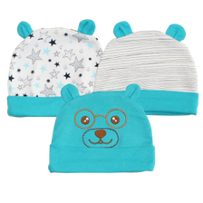 Little Star Caps Pack Of 3 Bear Blue