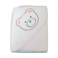 Baby Towel Blanket Bear Pink