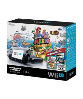 Nintendo WII U with Super Mario 3D World NTSC Black