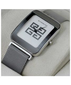 Men's Givenchy Cosmograph Magnet Square Silver Straps Watch