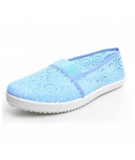 Sky Blue Crochet Ladies Shoes