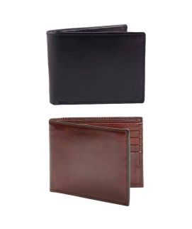 Pack of 2 Men's Black & Brown Wallet
