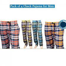 Pack of 4 Checkered Pajamas For Mens