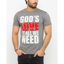GOD Loves Grey Tshirts For Mens