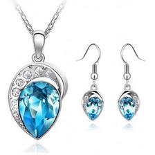 Blue Crystal Jewellery Set for Her