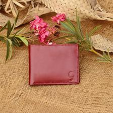 Maroon With Brown Leather Wallet for Men