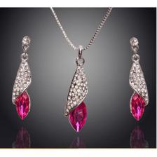 18K Silver Plated Crystal Jewellery set for Her
