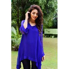 Fairy Meadows Blue Color Flowy Top for Girls