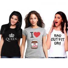 Pack of 3 printed t shirts for girls