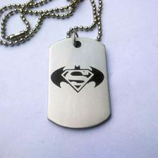 Batman - Superman Tag Necklace for Him