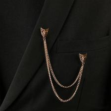 Mask Chain men brooch lapel pin coat pin