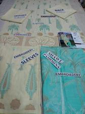 Winter Collection Krandi Pashmina Shawl 3-Piece Suit - Chawal Tanka - Mint 06-A