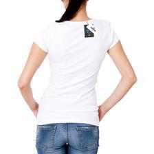 Teemoji White Foxy Shirt For Girl