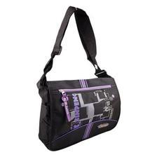 Notebook Handbag for School and College - Purple and Black