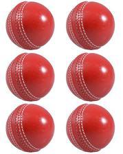 Pack of 6 Plastic Hard Ball for Kids - Red  SP-320