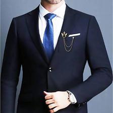 Stylish golden and black men brooch lapel pin coat pin