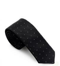 Black with Silver Dot Tie