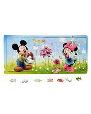 Wooden Jigsaw Puzzle Board Mickey & Minnie Mouse 120 Pcs
