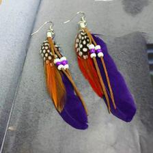 Feather Bead Earring