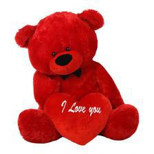 Red  Big Teddy Bear With A Red I Love You Heart