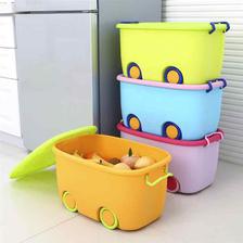 large plastic Storage Box Container Bin with Lid and Wheels for Kids Toys, Clothes