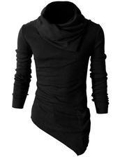 Oxygen Clothing Black Muffler style Cardigan for Men