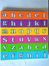 Alphabetic Puzzle Blocks and Board (19 x 19 cm) 26 Pcs