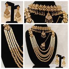 Bridal Complete Set of jewellery With Maroon Heavy Mala for Weddings,Party, daily wearing