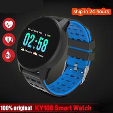 KY108 1.3' HR Smartwatch Blood Oxygen Pressure Sleep Monitor IP67 Long Standby Multi-sport Smart Watch