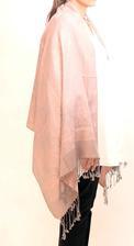 Nurai Lite Pink & Grey Self Womens Extra Soft Cashmere Feel Pashmina Shawls Wraps Stoles Light Scarf - MDX07
