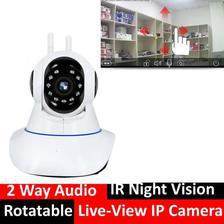 V380 WiFi Smart IP Camera with Slot for SD Card Night Vision WiFi Indoor Home Security Surveillance Cam for Child/Home/Office 2 Way Audio - Live Smartphone Rotatable V3802ANT267