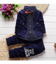Blue Clothing Suit With Bow Tie For Boys