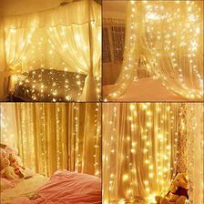 8 Feet Led Fairy Lights for Wedding Party Home Garden Indoor Outdoor Wall Backdrops Decorations