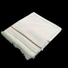 White Kashmiri Pure Woolen Pashmina Dhussa Shawl For Men - Shl-181-2