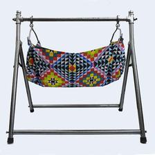 High Quality New Born Folding Baby Cradle (Ghodiya) - Pipe Random Color