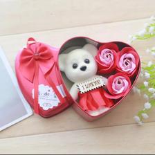 Teddy Bear with Red Rose For Girl's Women's Wedding Decoration Flower / Valentine's Day /Birthday / Lover's Gift