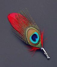 Peacock Feathers Brooch/Lepal Pin For Men