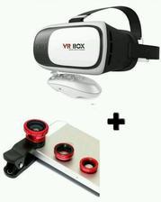 Virtual Reality 3D Glasses with Bluetooth Gamepad & 3 in1 Mobile Clip Lens