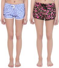 Stylish Pack OF 2 Printed Shorts For Girls & Women Multicolored