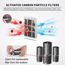 AUGIENB Vertical Car Air Purifier Activated Carbon Particle F