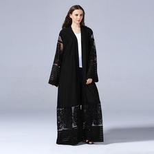 Women Ethnic Robes Abaya Islamic Muslim Middle East Maxi Dress Bandage Kaftan