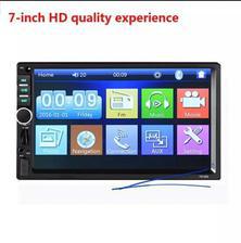 7  Double DIN Touchscreen in Dash Bluetooth Car Stereo Mp3 Audio 1080P Video Player FM Radio/AM Radio/TF/USB/AUX-in + Remote Control + Mirror Link