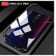 Luxury Magnetic Adsorption Metal Case for Oppo F11 Pro Black
