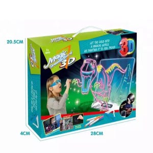Magic Battery Operated Dinasaur Series Transparent Drawing Board With 3D Glasses