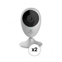 Ezviz Mini O 720p Wi-Fi Mini Night Vision Camera 2 Pack White (CV-206)