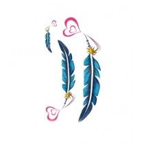 Scenic Accessories Temporary Blue Feather Tattoo