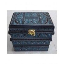 Toukry Wooden Jewellery Box Blue (0002)